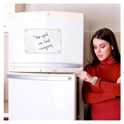 Produktbild von Magnetische Acryltafel für den Kühlschrank – Transparente Whiteboard-Tafel zum Organisieren und Planen, Trocken abwischbar und wiederverwendbar