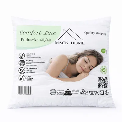 Produktbild von Mack Comfort Line Kopfkissen 40x40 cm, Weiß, Weich, Flauschig, Allergikerfreundlich