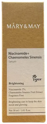 Zdjęcie produktu dla MARY & MAY - Niacinamide + Chaenomeles Sinensis Serum - Rozjaśniające serum do twarzy 30ml