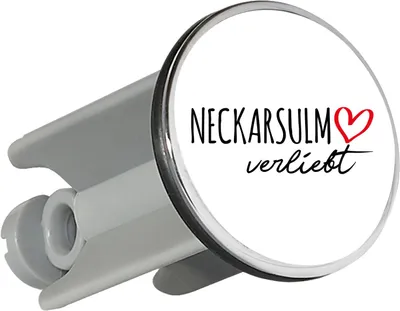 Produktbild von Huuraa Waschbeckenstöpsel Neckarsulm verliebt 4cm höhenverstellbar Abflussstopfen Geschenkidee