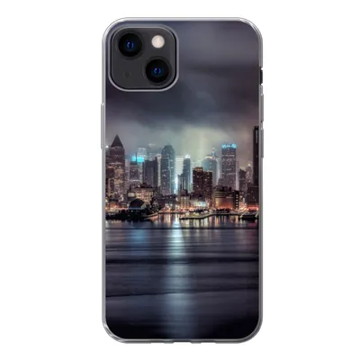 Produktbild von MuchoWow® Handyhülle Schutzhülle Hülle für iPhone 13 New York - Amerika - Skyline Silikon Softcase Handy Hülle - Karteninhaber