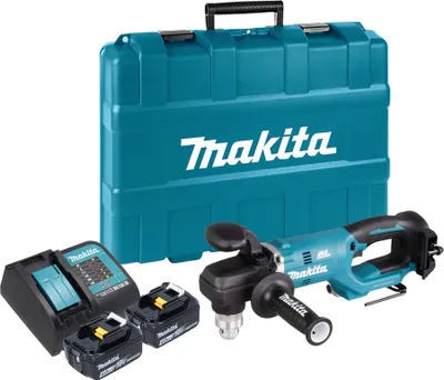 Produktbild von Makita DDA 450 SMK Akku Winkelbohrmaschine 18 V 70 Nm Brushless + 2x Akku 4,0 Ah + Ladegerät + Koffer