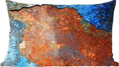 Produktbild von MuchoWow® Zierkissen Sofakissen Wohnzimmer Dekokissen 60x40 cm Industriell - Metalle - Rost - Vintage - Kopfkissen - Polster mit Foto