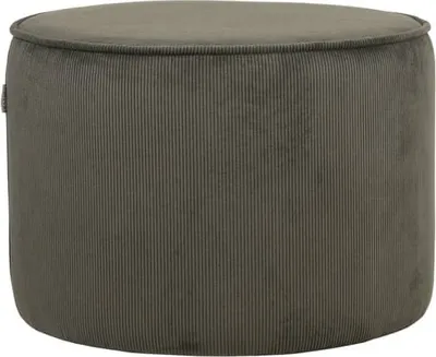 Productafbeelding van LABEL51 Pouf Tibo, 55x55x40 cm, olijgroen, ribcord