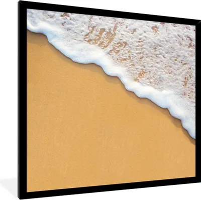 Produktbild von MuchoWow® Gerahmtes Poster Strand - Wasser - Meer - Tropisch - Sommer 40x40 cm - Poster mit Schwarzem Bilderrahmen Wandposter Rahmen Foto Bilder - Mit Rahmen - Wanddekoration Schlafzimmer