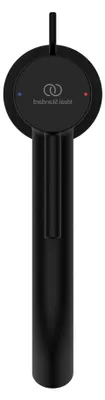 Produktbild von Ceraline Nuovo Waschtischarmatur mit Ablauf, Bad-Wasserhahn mit Auslauf, Mischbatterie Waschbecken, Wassersparend, Schwarz (Silk Black)