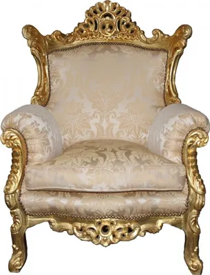 Produktbild von Casa Padrino Barock Sessel "Al Capone" Mod2 Creme / Gold Möbel - Antik Stil