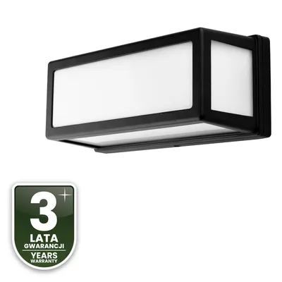 Produktbild von LUMILED Außenwandleuchte Wandlampe Außenleuchte Außenbeleuchtung Wandleuchter Gartenleuchte Terrasse IP44 schwarz weiß rechteckig spritzwasserdicht PC 230V E27 Fassung max 12W
