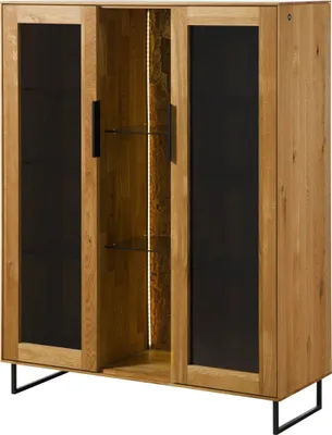 Image de MASSIVMOEBEL24 | Buffet 112x43x145 en bois de chêne sauvage  huilé naturel LINDAU #18