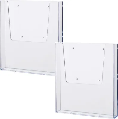 Obrázek produktu pro helit H2350202-2 - Držák na prospekty, nástěnný, pro formát A4, 2 kusy, průhledný