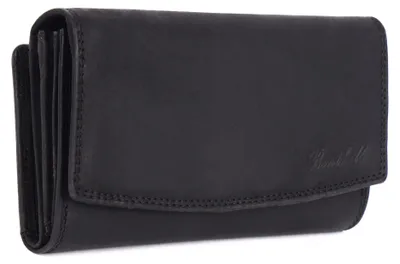 Produktbild von Benthill Damen Portemonnaie Echt Leder XXL - Geldbörse Groß mit RFID Schutz - Echtleder Vintage Damenbörse mit vielen Kartenfächer inkl. Geschenkbox