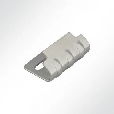 Produktbild von Lysel® Flachhaken breit, (B) 50mm in grau/nirosta (1 Stück)