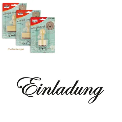 Produktbild von Meyco Holz Stempel "Einladung" 60x13 mm