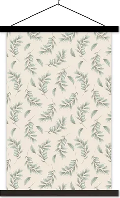 Produktbild von MuchoWow® Textilposter Blumen - Pflanzen - Pastell 120x180 cm mit schwarzem Rahmen - Fotos