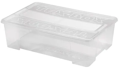 Produktbild von Aufbewahrungsbox TexBox mit Deckel transparent 57x38x17cm