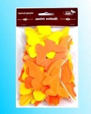 Produktbild von Motyle żółto-pomarańczowe 52szt