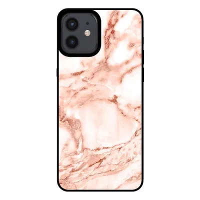 Immagine prodotto di Smartphonica Custodia per iPhone 12/12 Pro look marmo - cover posteriore in marmo - Bianco Oro Rosa