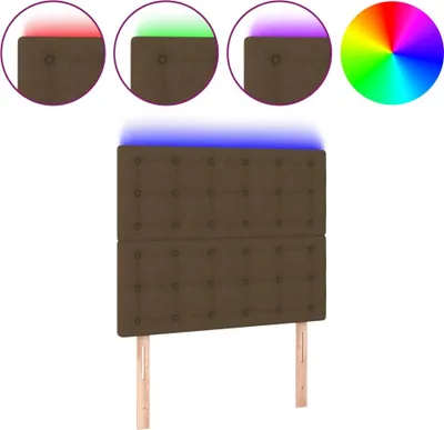 Obrázok produktu pre vidaXL LED čelná doska tmavohnedá 90x5x118/128 cm látka