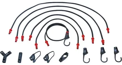 Produktbild von ABUS Bungee Set SB15 CL/DFNLIGBES 15-teilig Click-and-Lock 40 kg Schwarz