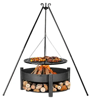 Productafbeelding van CookKing Schwenkgrill Set Montana 2, inclusief vuurschaal, driepoot en grillrooster