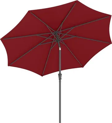 Produktbild von Famanu Gartenparasol 300 cm Durchmesser - Rot, faltbar, mit Kurbel