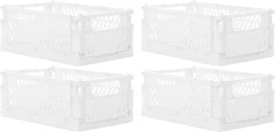 Image de Boîte à couvercle rabattable, 4 pièces - 25 x 165 x 10 cm - Blanc
