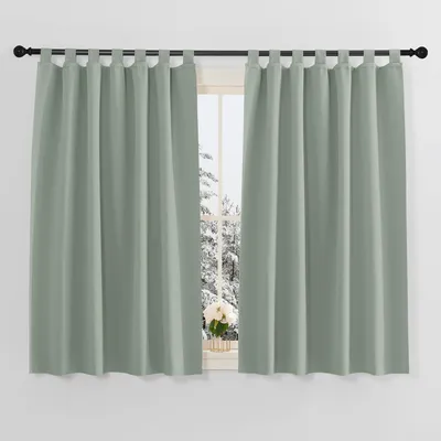 Verdunkelnde Vorhänge 2er-Set 140x137 cm Salbeigrün