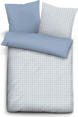 Produktbild von Cinque Renforce Bettwäsche 0041702 AVIANO color: eisblau, size: 1x 135x200 cm + 1x 80x80 cm