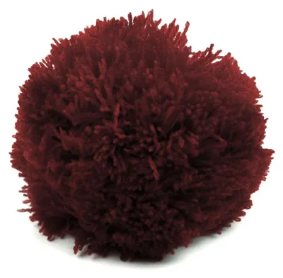 2 Bommeln / Wollbommeln / Pompon, 7cm merlot weinrot dunkelrot