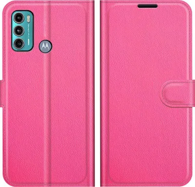 Produktbild von Mobigear Classic  Motorola Moto G60 Hülle Klapphülle Geldbörse - Magenta