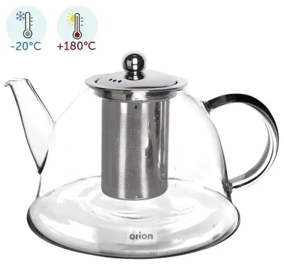 Zdjęcie produktu dla Czajnik szklany - zestaw do parzenia herbaty - odporny na wysokie temperatury - sitko ze stali nierdzewnej - pojemność 1,65 l