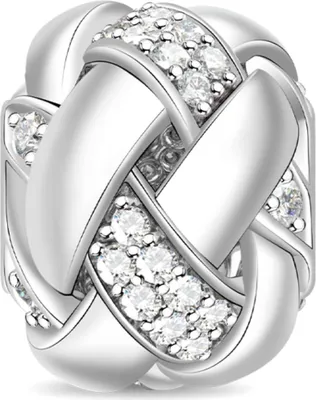 Produktbild von Gnoce Charm Zirkonia-Knoten BSCS55 Silber