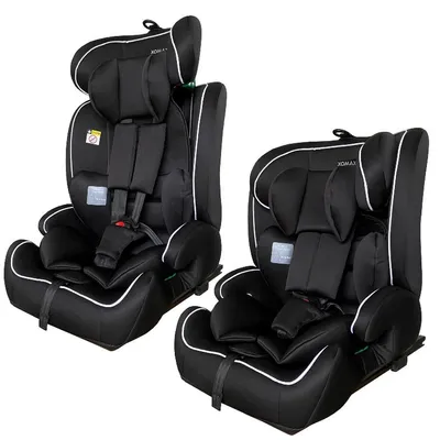 Produktbild von XOMAX HC02S Kindersitz ISOFIX 9–36kg Gruppe 1/2/3 | ECE R129 i-Size | Mitwachsend, höhenverstellbar, 5-Punkt-Gurt & Top Tether, Sitzerhöhung
