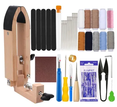 Lederwerkzeug-Set mit Klemmen und Halteclip für Handnähen