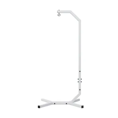 Image de QLS Fauteuil suspendu Structure acier avec crochet 203 cm Stable jusqu'à 100 kg Outdoor Blanc 11259
