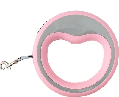 Immagine prodotto di Guinzaglio retrattile per cani, corda ergonomica, robusta e automatica per l'addestramento alla corsa con i gatti, rosa