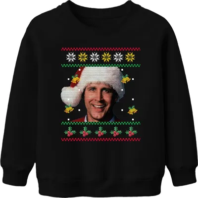 Produktbild von Clark Schöne Bescherung bei den Griswolds - Ugly Christmas Sweater Weihnachten Uni Kinder Sweatshirt, Schwarz, 104