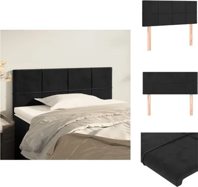 Produktbild von vidaXL Kopfteil Schwarz 80x5x78/88 cm Samt -  Kopf- & Fußenden