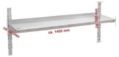 Produktbild von Beeketal Gastro Edelstahlregal Regal Wandregal BWR-3