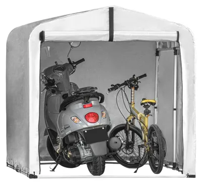 Produktbild von Fahrradstellplatz - Fahrradabstellraum - Fahrradschuppen - Werkzeugschuppen - Gartenhaus - Grau - Aluminiumrahmen