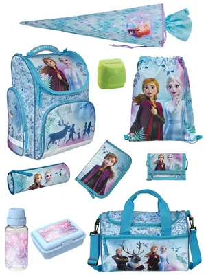 Produktbild von Disney Die Eiskönigin Schulranzen für Mädchen Schultasche im Set 10-teilig mit Sporttasche und Schultüte 70cm