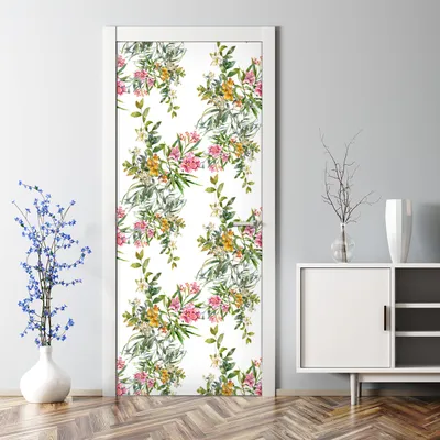 Produktbild von Dekorative Klebefolie selbstklebend Tapete Türposter Aquarell Kakteen 70 x 200 cm
