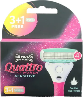 Immagine prodotto di Wilkinson Sword Quattro per donne Lame di rasoio sensibili 4 pz