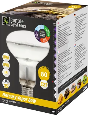 Produktbild von Reptile Systems - D3 UV Basking Lamp, E27 - 80W Mini