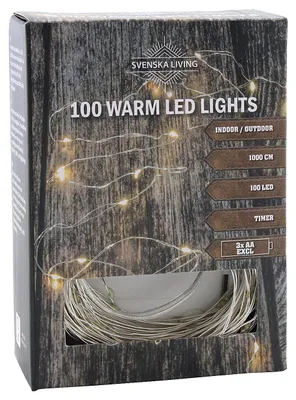 Obrázok produktu pre Rozprávkové svetlá strieborný drôt100LED