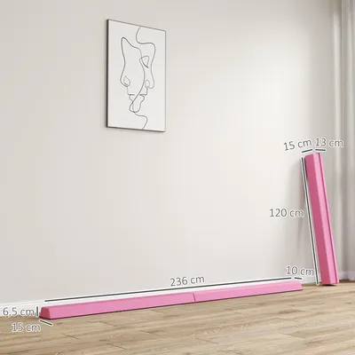 Obrázok produktu pre SPORTNOW 236 cm Skladacia kladina, prenosná gymnastická kladina, kladina