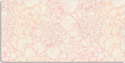 Produktbild von Schreibtischmatte Tischunterlage 90x45 cm Mauspad - Rosa Pfingstrosen