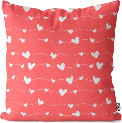 Produktbild von VOID Herzen Muster Valentinstag Kissenbezug Kissenhülle Sofakissen Kissen Deko Outdoor-Kissen Dekokissen