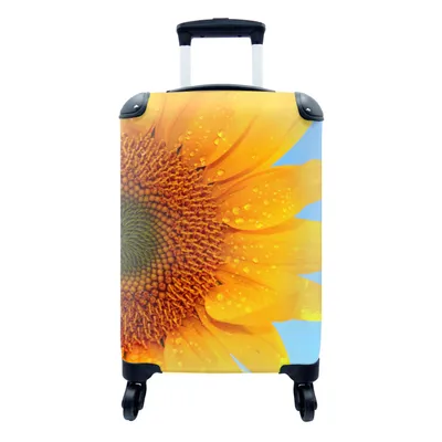 Produktbild von MuchoWow® Koffer Handgepäck Trolley Rollkoffer Kleine Reisekoffer mit 4 Rollen - Nahaufnahme einer Sonnenblume - Cabin Size < 55x40x23 cm & 55x40x20 cm - Fotokoffer - Kabinenkoffer - Boardgepäck - Reise-Box - Reisekoffer - Reisegepäck - Koffer mit Bild - Trolley für Kinder