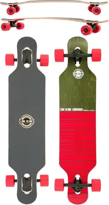Produktbild von Long Island Duo Twintip Longboard weiße Räder